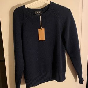 Never worn A.P.C wool navy sweater